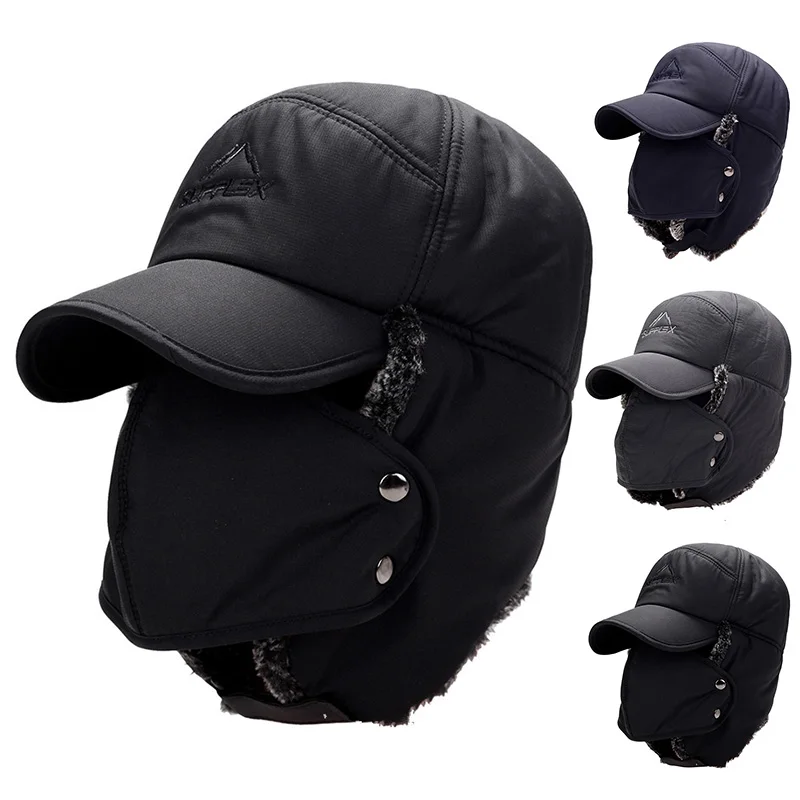 Trapper Hat Ear Flap - Zimowa Ciepła Wiatroodporna Czapka Męska Damska