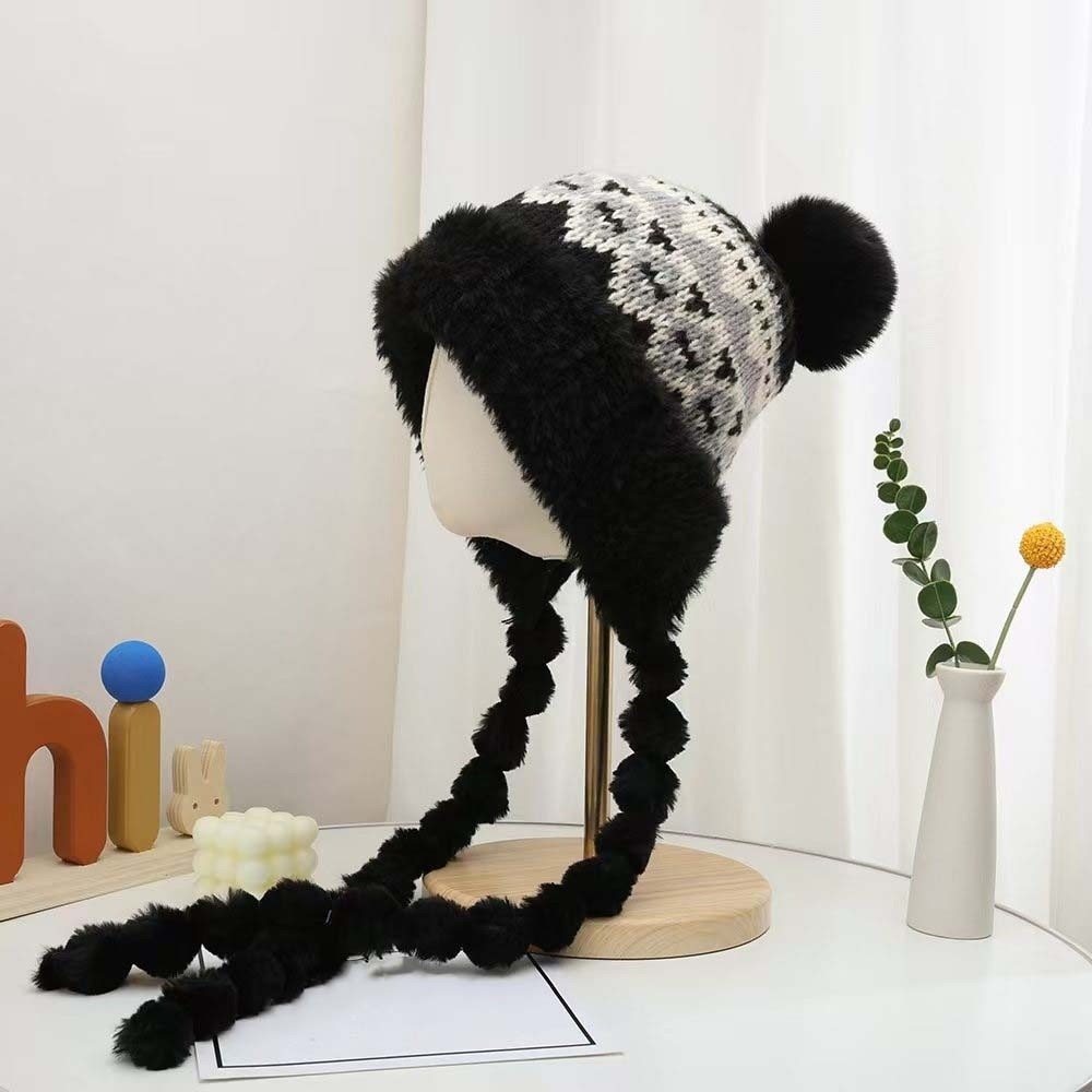 Trapper Hat Ear Flap - Czapka zimowa damska z polarową podszewką,