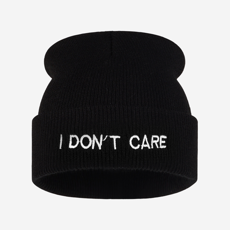 I DON'T CARE Czapka z dzianiny – Beanie Cuffed Knit recenzja i cena