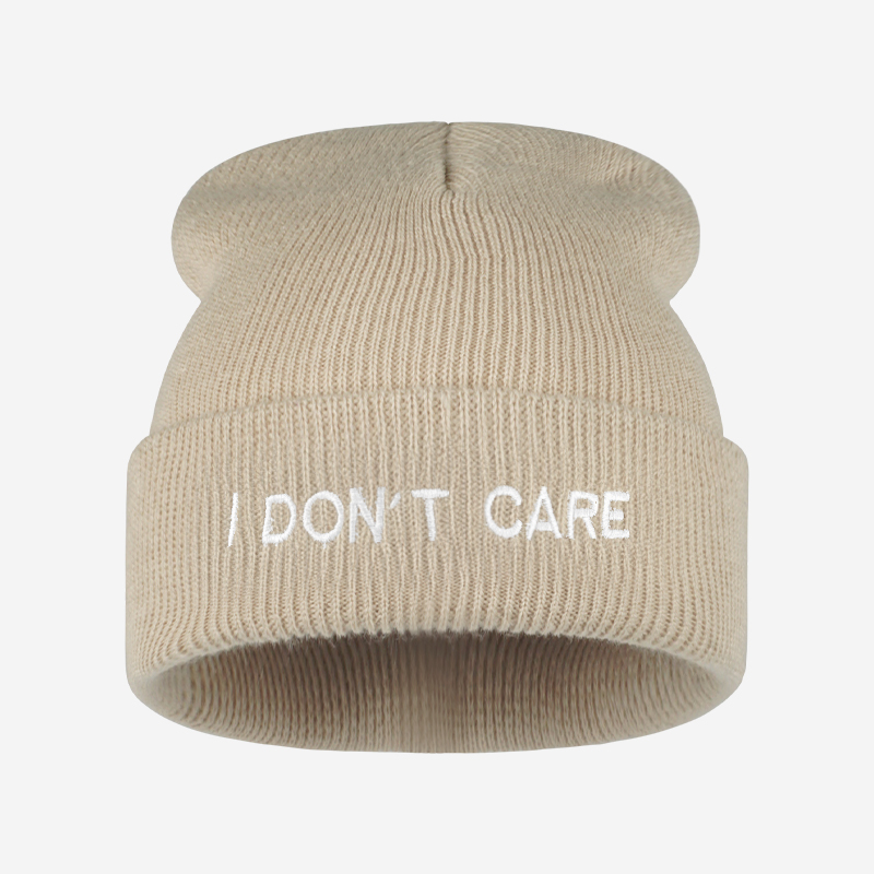I DON'T CARE Czapka z dzianiny – Beanie Cuffed Knit recenzja i cena