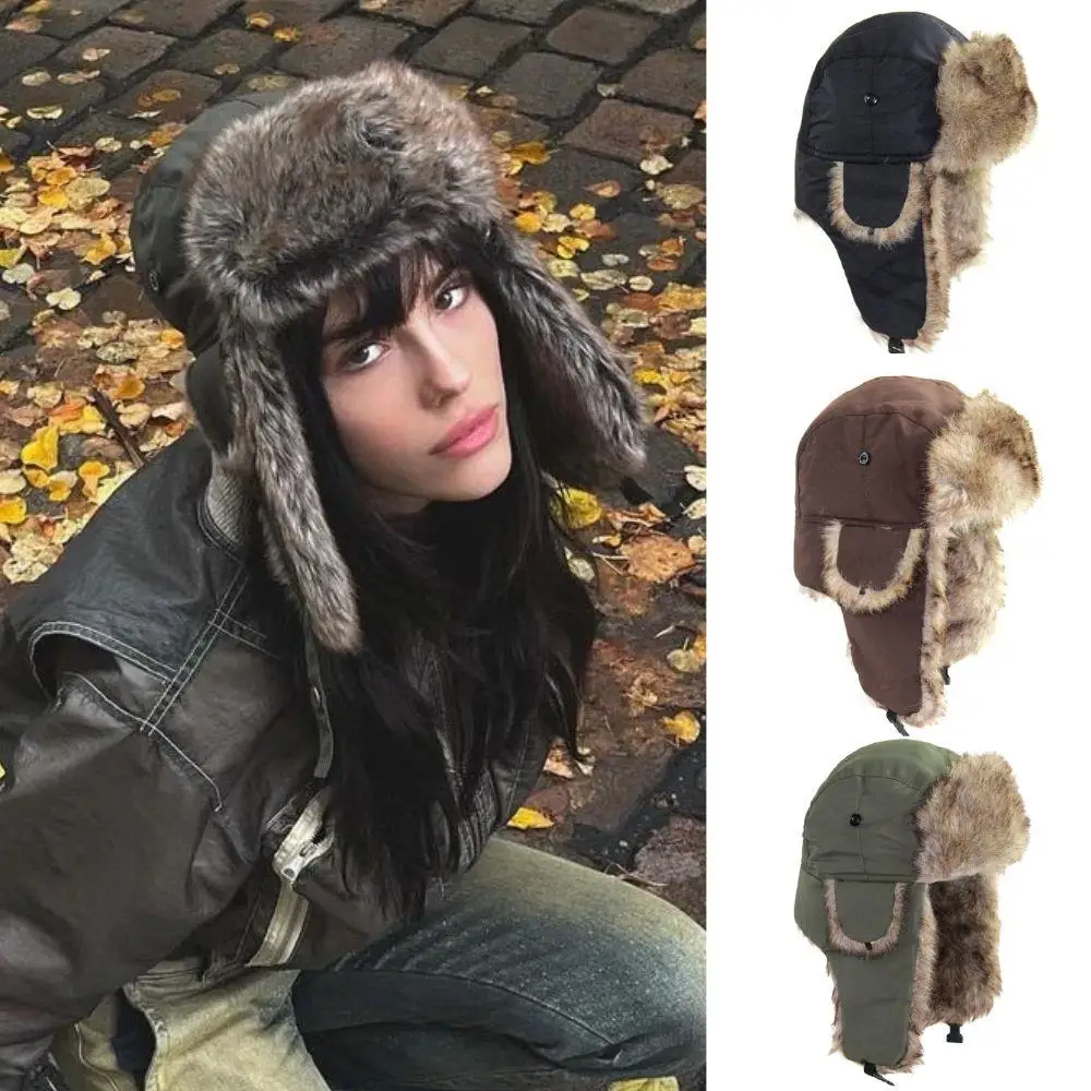 1 szt. Zimowa czapka pilotka z – Trapper Hat Ear Flap recenzja i cena