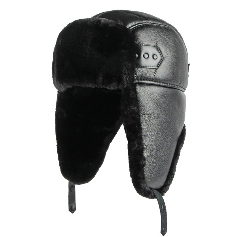 HT4002 nowy PU skóra rosyjski  – Trapper Hat Ear Flap recenzja i cena